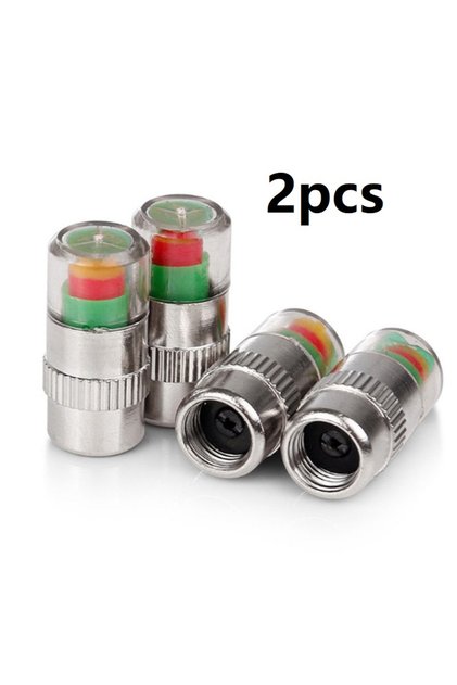 2pcs 2/4pcs Car Tire Pressure Indicator Tire Pressure Gauge Indicator Alert Monitoring Valve Cap Se