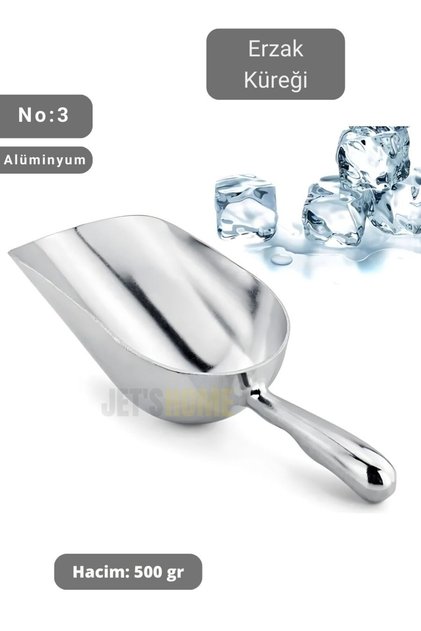 27 cm Volume Food Shovel - Aluminum Pulses, Flour Shovel, Nuts Shovel No:3