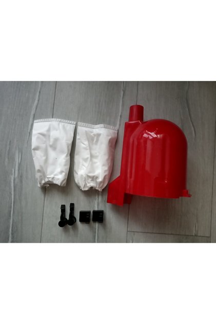 Fantom Pratik P1200 Uyumlu Süpürge Haznesi Kırmızı Renk/ 2 Adet Torba Ve 4 Adet Tırnak HEDİYELİR