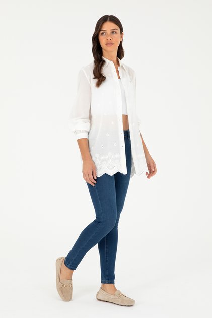 Pantaloni de damă, albastru închis, skinny fit 50280329-DN0023
