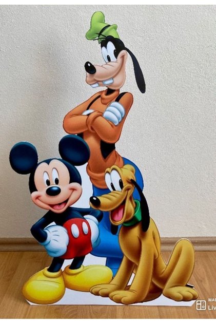 Mickey Mouse Goofy ve Pluto Masaönü Ayaklı Pano