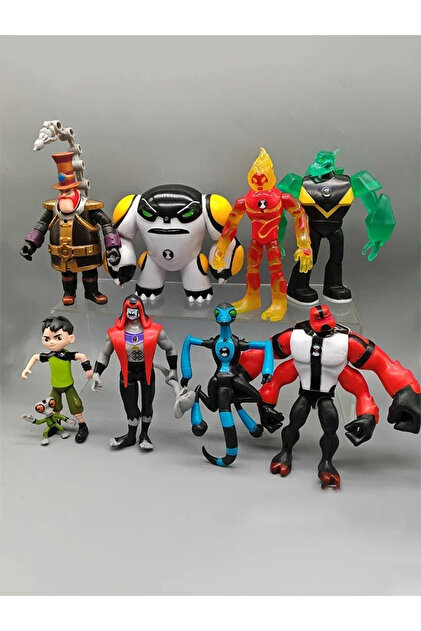 Choice 9 Pcs/Set BEN10 Figure 3-12 Ben Tennyson Ben Four Arms Grey
