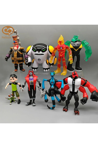 Choice 9 Pcs/Set BEN10 Figure 3-12 Ben Tennyson Ben Four Arms Grey