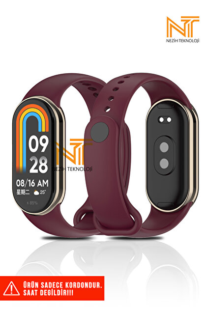 Mi Band 8 / 9 / 10 Uyumlu Klasik Kordon Silikon Strap Kayış