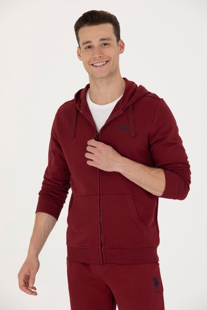 Men's Burgundy Knitted Cardigan 50276152-Vr014