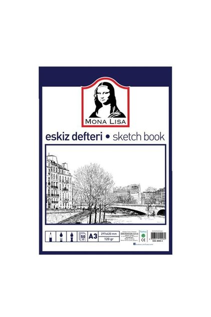 Mona lisa sketchbook 50 yp 120 gr a3 bn05-3