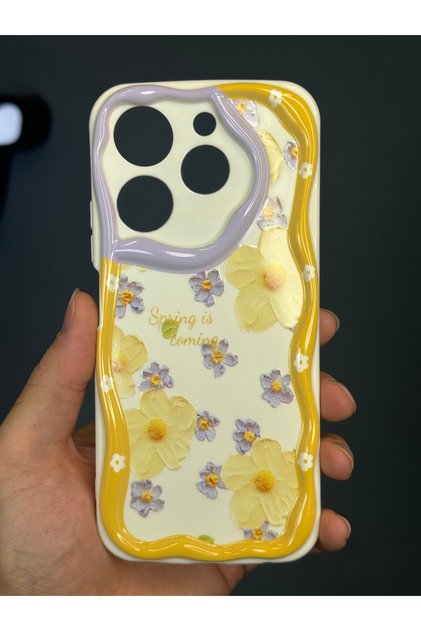 Tecno Spark 20 Pro Kılıf Tasarımlı Desenli Kamera Korumalı Papatya Çiçek Renkli Silikon Kapak