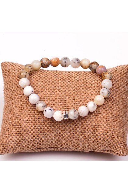 Dendritic Opal Stone Bracelet (8 mm) - Merlinit