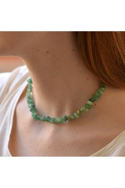 Aventurine Stone Unshaped Necklace