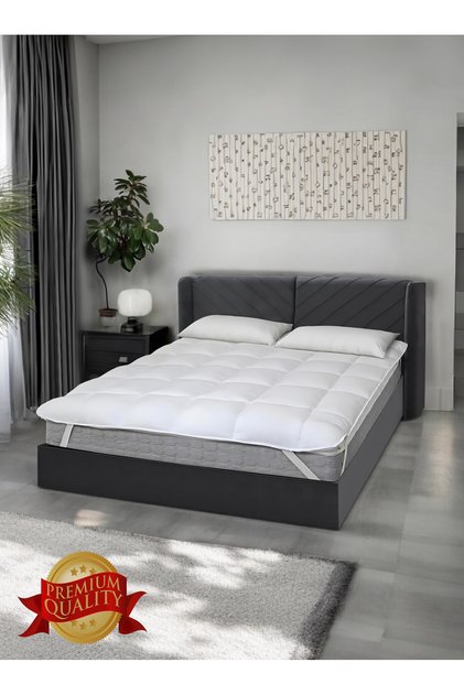 Rovigo Home 4 köşe Lastikli % 100 Mikro Pamuklu Kumaş, ,400gr M2 Uyku Pedi,Yatak Koruyucu