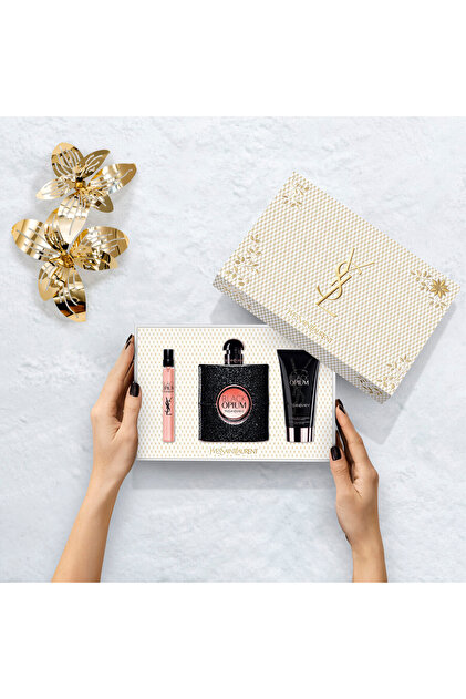 Yves Saint Laurent Black Opium EDP 90 ml & 10 ml & Vücut Losyonu
