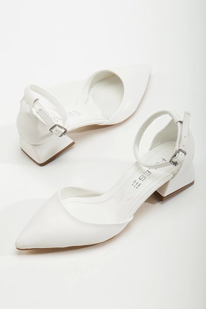 Women's 3 Cm Heeled Casual Summer Shoes White