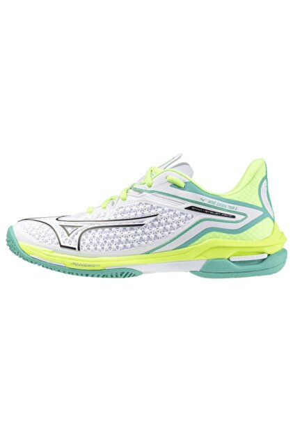 Mizuno Wave Exceed Tour 6 Ac Kadın Tenis Ayakkabısı Beyaz / Sarı