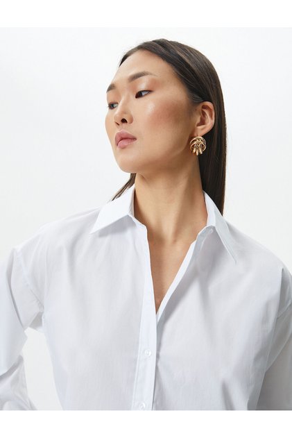 Basic Poplin Shirt Long Sleeve Buttoned Cotton