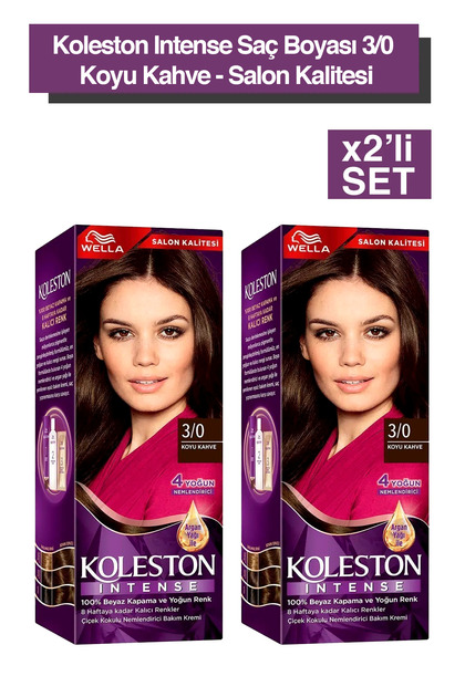 Koleston Intense 3/0 Koyu Kahve Saç Boyası X2 Adet