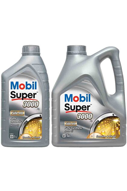 Mobil Super 3000 X1 5W40 Motor Yağı 4 L + 1 L ÜT:2026 - Fiyatı