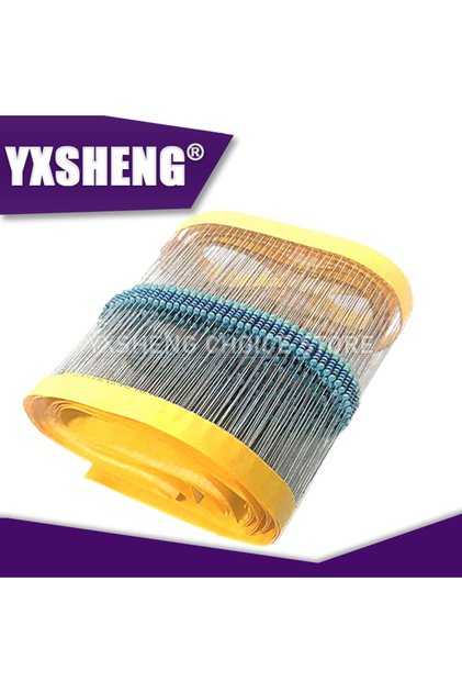 1K 100PCS 1/4W Metal Film Resistor 100R 220R 1K 1.5K 2.2K 4.7K 10K 22K 47K 100K 100 220 1K5 2K2 4K7