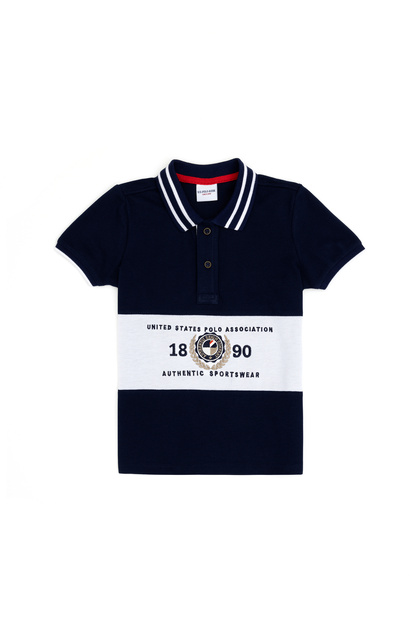 Boy's Navy Blue Polo Neck T-Shirt 50281561-Vr033