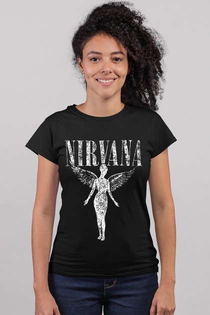 Melek Nirvana Black Short Sleeve Women's T-Shirt