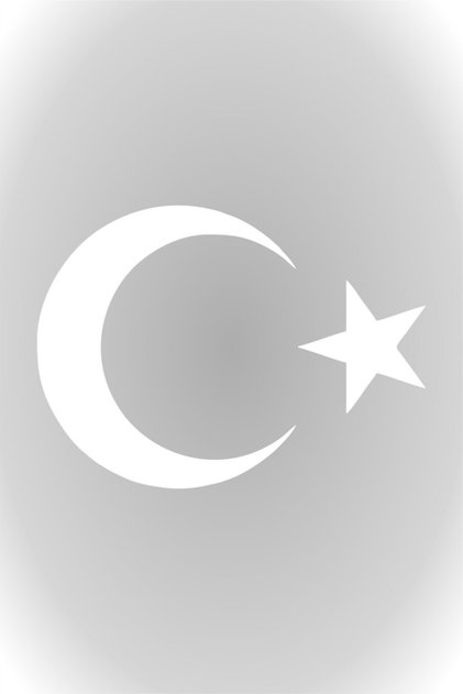 Crescent Star Sticker Turkish Flag Sticker 15 X 11 Cm White