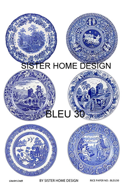 Lineart Pirinç Dekopaj Kağıdı No:BLUE30- 29x42cm