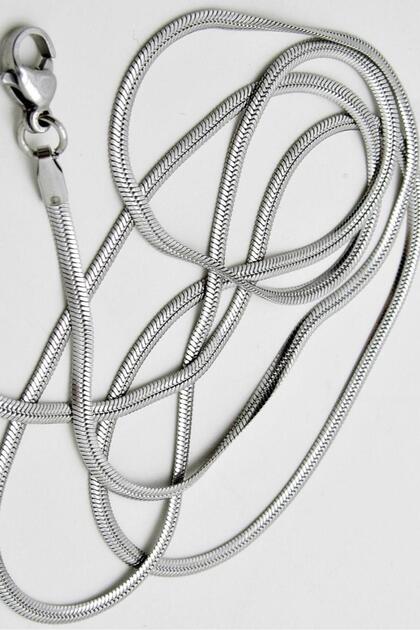 Flat Model Snake Snake Necklace Men's Steel Necklace Chain Length 55cm Eck03