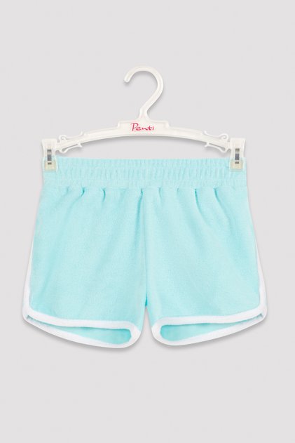 Girl's Blue Fleece Fabric Beach Shorts