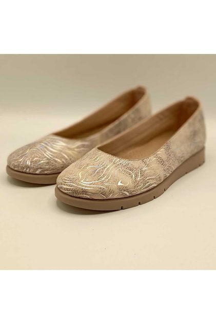 Alena Powder Leather Ballerinas