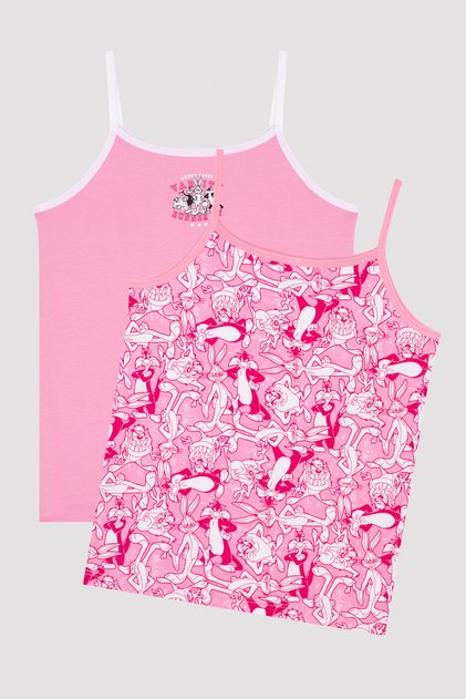 Girl's Looney Tunes Printed 2-Piece Undershirt