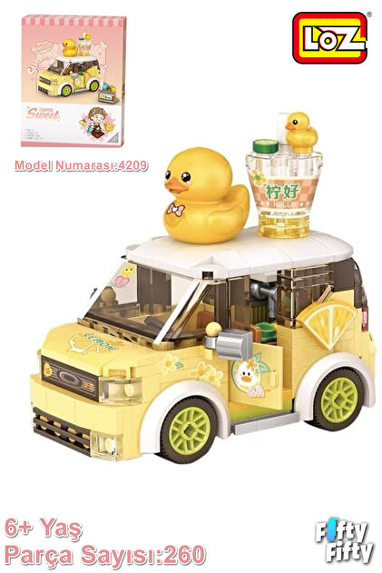 Vagonlife LOZ Mini Block Serisi/ Sarı Araba -LZ4209 (260 Parça