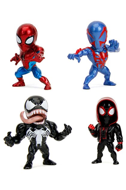 d*7様 SPHDER-MAN VENOM 4体セット② scntoys Spıderman 4'lü Figür Set Venom Spıderman Metal Figür Mıles