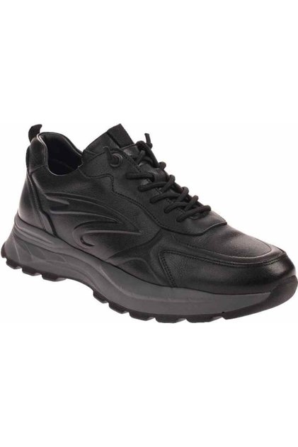 V25Ka-6941 Black Skin Leather Men's Comfort Shoes