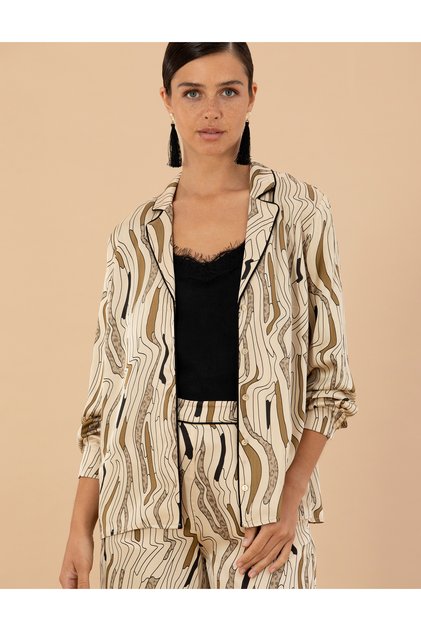 Cream Regular Fit Long Sleeve Satin Shirt 50275629-Vr071