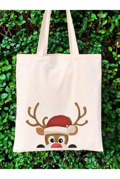 Christmas Bag Christmas New Year Deer Gift Bag Tote Bag Cloth Bag, Gift Box
