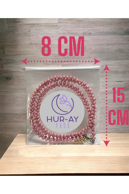 8X15 Strap Transparent Bag - Bracelet - Magnet - for Necklace - Pack of 50