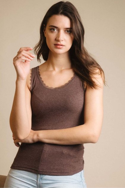 43561 Ribana Kahverengi Atlet T-shirt