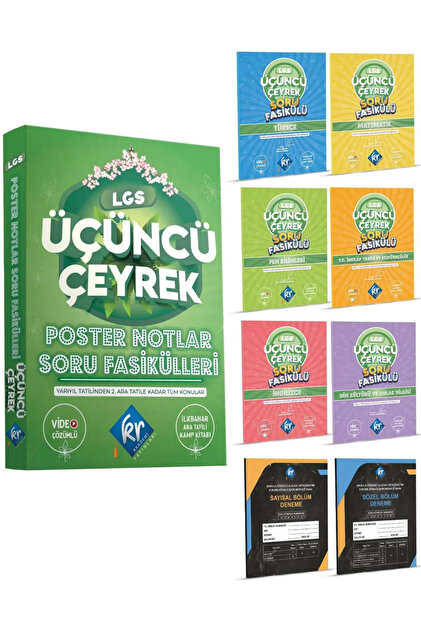 KR Akademi Yayınları LGS Üçüncü Çeyrek Poster Notlar Soru