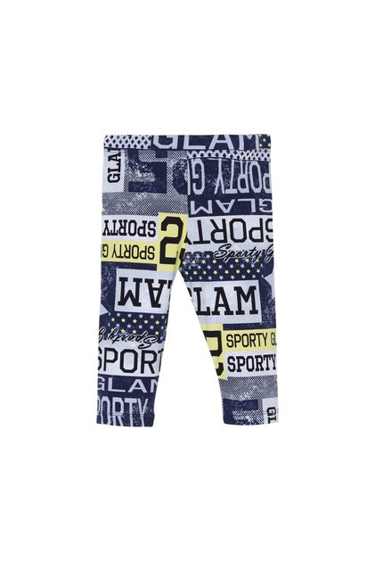 Sporty Glam Girls' Patterned Knee-Length Leggings Capri