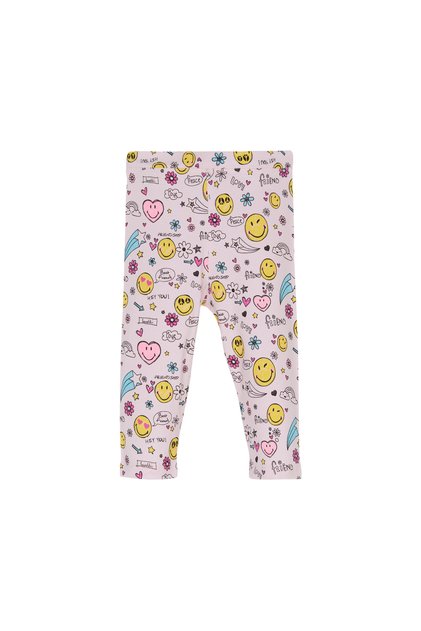 Friendly Smile Girls' Patterned Knee-Length Leggings Capri
