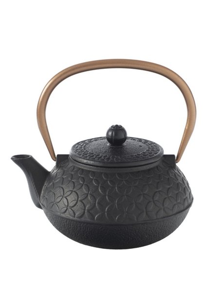 Cast Iron Flower Pattern Teapot 1 Liter