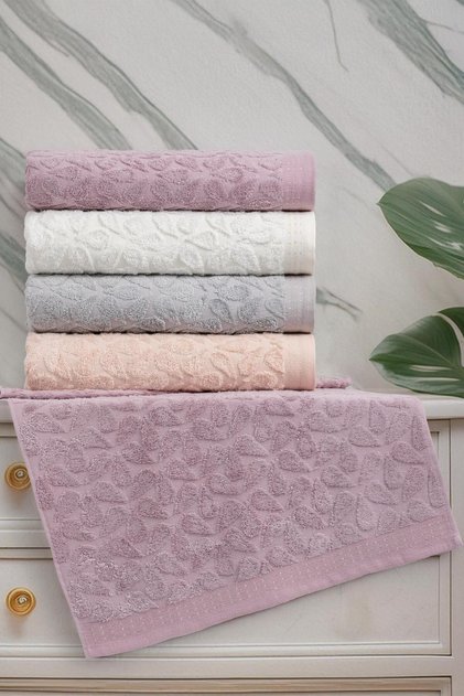 Estate Asorti Jakarlı Bambu 4'lü Banyo Havlusu