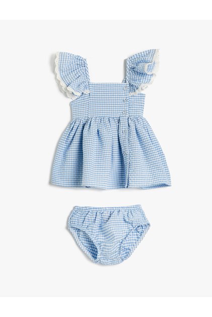 Strappy Ruffle Dress and Panty 2-Piece