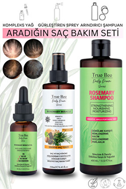 【ゆ TRUE 計30ml】 True Bee Daily Dream Series | Saç Uzatma Seti | Hızlı Uzatma,Saç