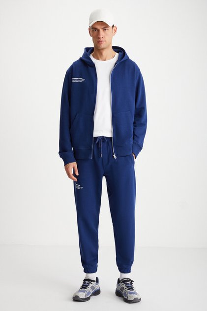 Maxwell Men's 3 Thread Navy Blue Sweatshirt