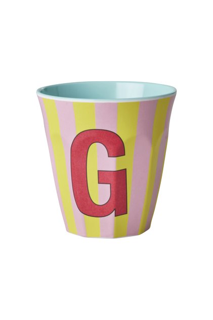 Melamin Çizgili Bardak - Pembe G