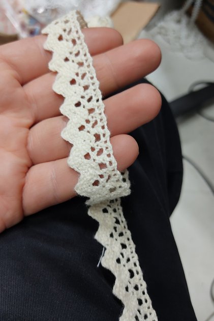 Güpür dantel pamuk kopanaki çıtır derya kenar desen 1 metre