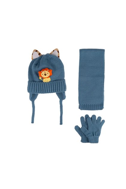 1-3 Years Old Baby Boy & Child Fleece Scarf Beanie Gloves Set of 3