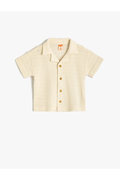 Polo T-Shirt Short Sleeve Button Detailed