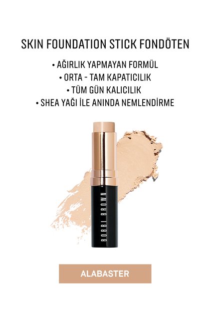 Skin Foundation Stick - Taşınabilir Nemlendirici Stick Fondöten 9g - Alabaster