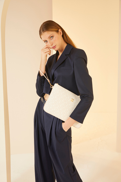 Beige Women's Portfolio & Clutch Bag 05PO24Y1766